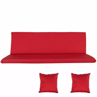 Poduszki RAVENNA na Huśtawkę Ogrodową 150cm + Jaśki Czerwone
