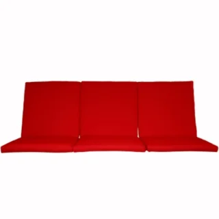 Poduszki ogrodowe 180cm, do ogrodu, czerwony kolor. Zestaw składający się z trzech części.