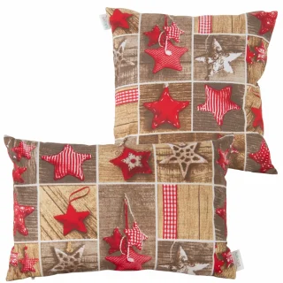 Jaśki poduszki świąteczne dekoracje 2szt. 55x35 i 45x45 WŚ13