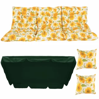 Poduszki na Huśtawkę Ogrodową RODOS 150cm Zestaw Wzór 1