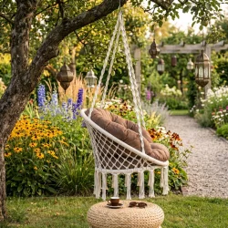 Poduszka na Bocianie Gniazdo BOHO Brązowy