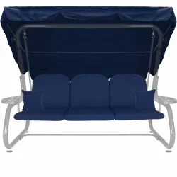 Poduszki ogrodowe na huśtawkę z daszkiem, kolor chabrowy. Zestaw zawiera poduszki z jaśkami.