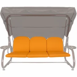 Poduszki 180cm na huśtawkę ogrodową, żółte. Idealne na taras lub działkę.