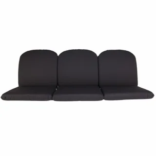 Poduszki ogrodowe 180 cm na huśtawkę, w kolorze antracyt, komplet z trzema oddzielnymi sekcjami.