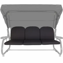 Poduszka na huśtawkę ogrodową, rozmiar 180cm, w kolorze antracyt. Pojedyncza poduszka z oparciem i siedziskiem.