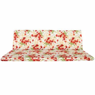 Poduszka ogrodowa 180cm na ławkę w czerwone kwiaty. Idealna na taras lub do ogrodu.