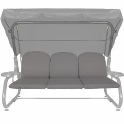 Poduszki ogrodowe na ławkę, szare, 180cm. Idealne do ogrodu lub na taras.