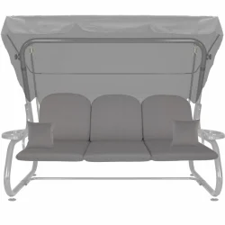 Poduszki na huśtawkę ogrodową 180cm, z jaśkami, szare. Idealne do ogrodu.