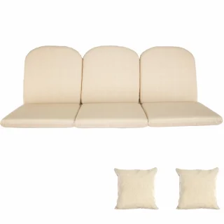 Poduszka 180cm na huśtawkę ogrodową, kolor beżowy, z dwoma jaśkami. Idealna na taras.