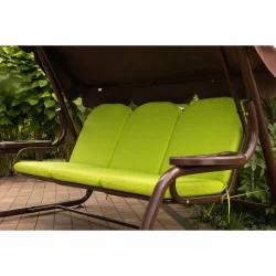 Poduszka ogrodowa 180cm na huśtawkę, w kolorze zielonym. Idealna do ogrodu lub na taras.