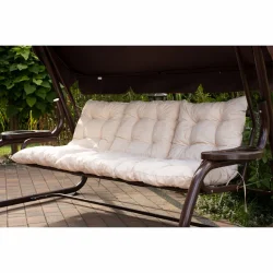 Poduszka ogrodowa na huśtawkę 150cm, kremowa, pojedyncza. Idealna do ogrodu.