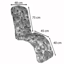 Poduszka na leżak ogrodowy, pojedyncza sztuka w kwiatowy wzór.