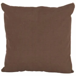 Jasiek dekoracyjny na kanapę w brązowym kolorze. Pojedynczy jasiek z gładką fakturą.