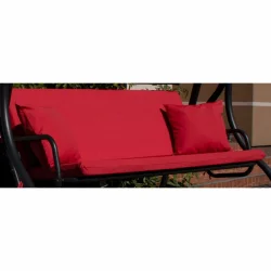 Poduszki ogrodowe 150cm na huśtawkę, w kolorze czerwonym. Komplet z dwoma jaśkami.