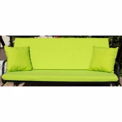 Poduszka na huśtawkę 150cm z jaśkami, jasny zielony kolor, idealna do ogrodu.