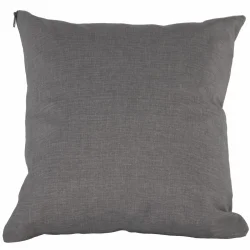 Szary, pojedynczy jasiek dekoracyjny do salonu. Gładka faktura, idealny na kanapę lub sofę.