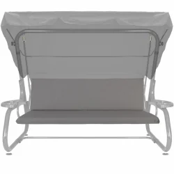 Poduszka na huśtawkę ogrodową 180 cm w kolorze szarym. Idealna do ogrodu lub na taras.