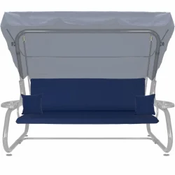 Poduszka na huśtawkę ogrodową 180cm z jaśkami, chabrowa. Idealna do ogrodu lub na taras.