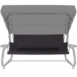 Poduszka ogrodowa 180cm na huśtawkę z daszkiem, w kolorze antracyt z dwoma jaśki.