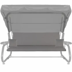 Poduszka ogrodowa 180 cm na huśtawkę z jaśkami, kolor szary. Idealna do ogrodu lub na taras.