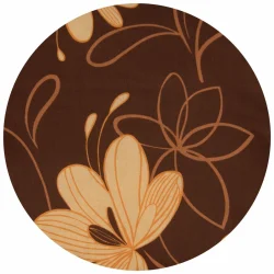 Tkanina dekoracyjna na poduszki, brązowa z kremowym kwiatowym wzorem, 1 metr.