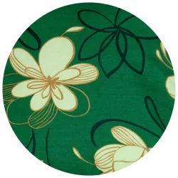 Poduszka ogrodowa 150cm na ławkę, zielona z kwiatowym wzorem. Idealna do ogrodu lub na taras.