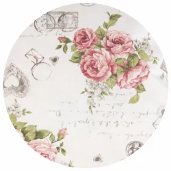 Poduszka na leżak ogrodowy, pojedyncza sztuka, z różowym kwiatowym wzorem na białym tle.