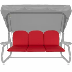 Czerwona poduszka na huśtawkę ogrodową, rozmiar 180cm, pojedyncza.