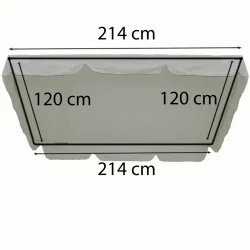 Daszek ogrodowy 214x120 cm, szary. Idealny na taras lub działkę.