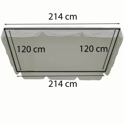  DASZEK NA HUŚTAWKĘ OGRODOWĄ 120x214 Taupe (Jasny brąz) (20/2020)
