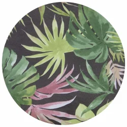 Poduszka ogrodowa 150cm z motywem liści tropikalnych, zielono-różowa. Idealna na taras lub do ogrodu.