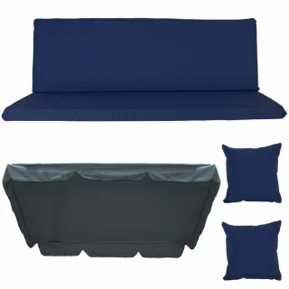 Poduszki RAVENNA na Huśtawkę Ogrodową 150cm Zestaw Chabrowy