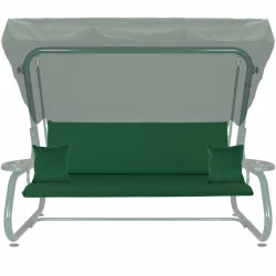 Poduszka ogrodowa na huśtawkę 180 cm z jaśkami w kolorze zielonym. Idealna do ogrodu.