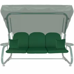 Poduszki ogrodowe na ławkę 180cm, w kolorze zielonym, z jaśkami. Idealne na huśtawkę lub do ogrodu.