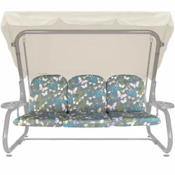 Poduszki ogrodowe 180 cm na huśtawkę z motywem motyli.