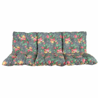 Poduszka ogrodowa 150cm na ławkę do ogrodu, w kwiatowym wzorze.