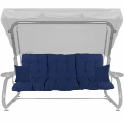 Poduszki ogrodowe 180cm na huśtawkę, komplet z jaśkami, chabrowy.