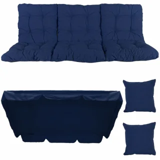 Poduszki ogrodowe 180cm na taras z jaśkami, chabrowe.