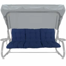 Poduszka ogrodowa 180cm na huśtawkę, w kolorze chabrowym. Potrójna, pikowana.