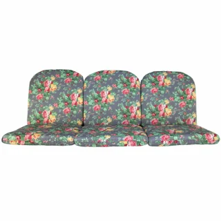 Poduszki ogrodowe 150cm na huśtawkę, w kwiatowy wzór, komplet.