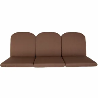 Poduszki ogrodowe 180cm, brązowe, na ławkę ogrodową, komplet z trzema segmentami.