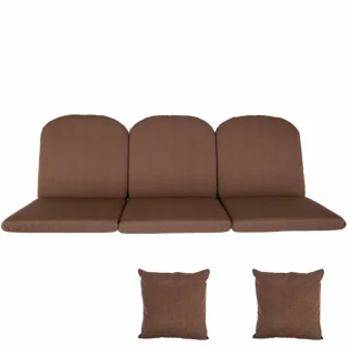 Poduszki ogrodowe 180cm do ogrodu, komplet z jaśkami, brązowe.