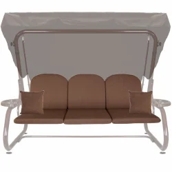 Poduszki ogrodowe 180cm na huśtawkę, kolor brązowy. Zestaw z dwoma jaśkami.