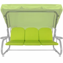 Poduszki ogrodowe 180cm na huśtawkę z daszkiem w kolorze limonkowym. Komplet zawiera trzy poduszki.