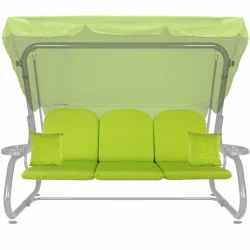 Poduszki ogrodowe na huśtawkę, zestaw z poduszkami, limonkowe.