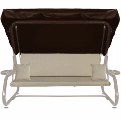 Poduszki 180cm na huśtawkę ogrodową, komplet z jaśkami, beżowe. Idealne do ogrodu lub na taras.