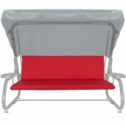 Czerwona poduszka na huśtawkę ogrodową, 180 cm. Idealna do zastosowania na tarasie lub w ogrodzie.