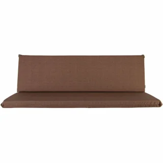 Poduszki ogrodowe 180cm w kolorze brązowym, na ławkę ogrodową. Pojedyncza poduszka z oparciem.