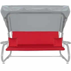 Poduszka ogrodowa 180 cm na huśtawkę, w zestawie z jaśkami, kolor czerwony.