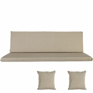 Poduszki na Huśtawkę Ogrodową RAVENNA 180cm + Jaśki Beż Zimny